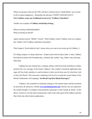 Adbry Application Marketing strategy of cadbury company | PDF