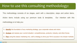 How to use this consulting methodology:
This methodology consists of six stages, each with a description, steps and action...