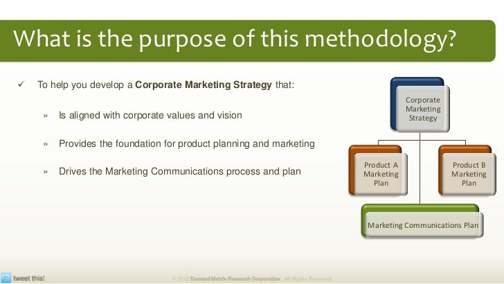 marketing strategy plan methodology tool kit