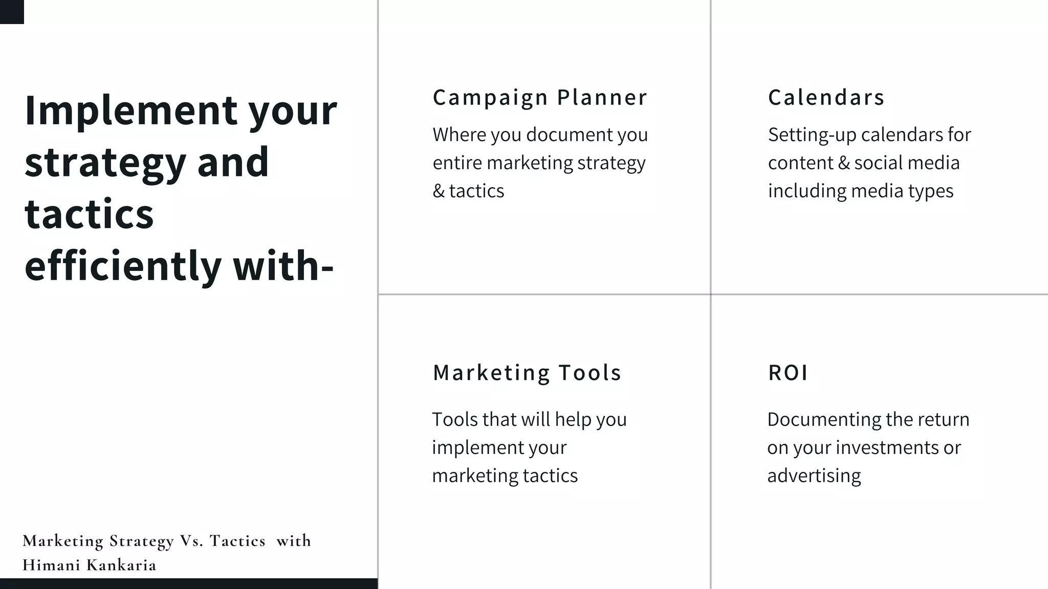 Marketing Strategy Vs. Tactics - Identifying the Significance | PDF