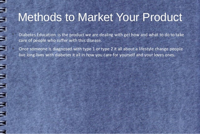 Diabetes marketing education