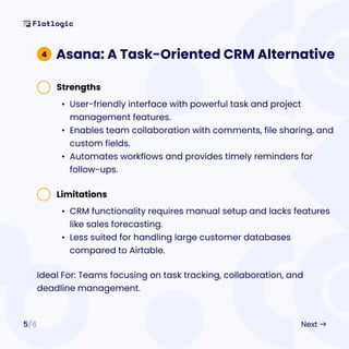 The Ultimate Guide to Using Airtable vs. Asana for CRM | PDF