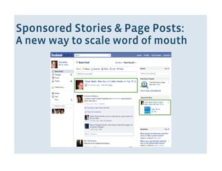 Sponsored Stories & Page Posts:
A new way to scale word of mouth
 