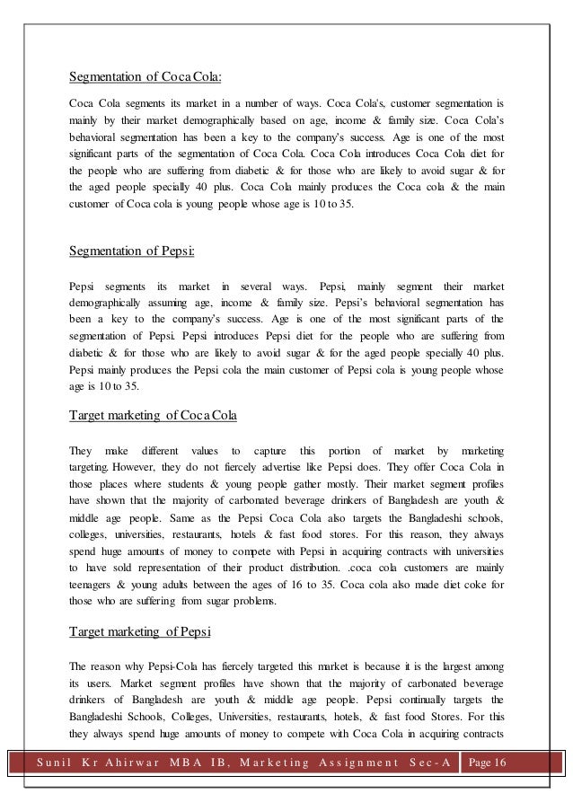 Comparative Analysis Cocacola Vs Pepsi Consumer Segmentation Targeting Positioning Narrative Essay Papers also Business Etiquette Essay Essay About Learning English