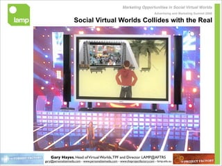 Marketing Opportunities in Social Virtual Worlds