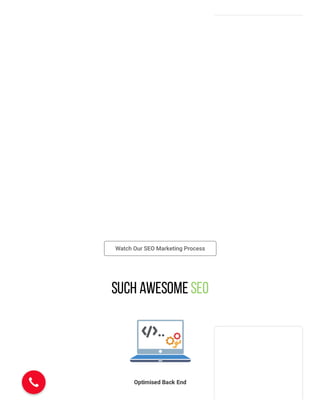 Watch Our SEO Marketing Process
Such awesome SEO
Optimised Back End
 