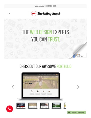 TheWebDesignexperts
youcantrust.
Check Out Our Awesome Portfolio
 

CALL US NOW  1300 906 312
📧 Leave a message
 