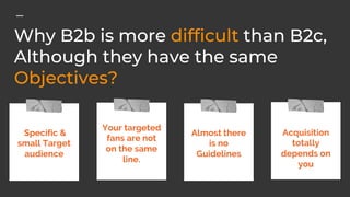 Specific &
small Target
audience
Your targeted
fans are not
on the same
line.
Almost there
is no
Guidelines
Acquisition
totally
depends on
you
 