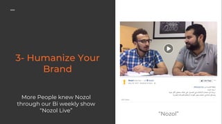 “Nozol”
More People knew Nozol
through our Bi weekly show
“Nozol Live”
 