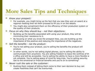 Marketing techniques & selling techniques