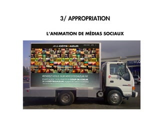 3/ APPROPRIATION3/ APPROPRIATION
L’ANIMATION DE MÉDIAS SOCIAUX
 