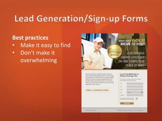 Best practices 
• Make it easy to find 
• Don’t make it 
overwhelming 
 