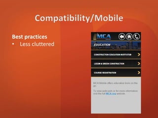 Best practices 
• Less cluttered 
 