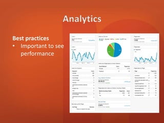 Best practices 
• Important to see 
performance 
 