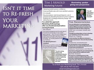 Marketing the new paradigms