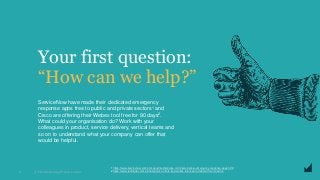 © The Marketing Practice 2020
Your first question:
“How can we help?”
6
ServiceNow have made their dedicated emergency
res...