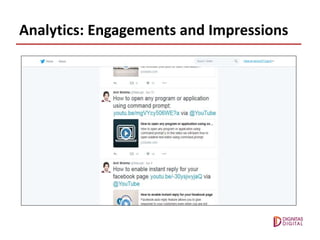 Analytics: Engagements and Impressions
 