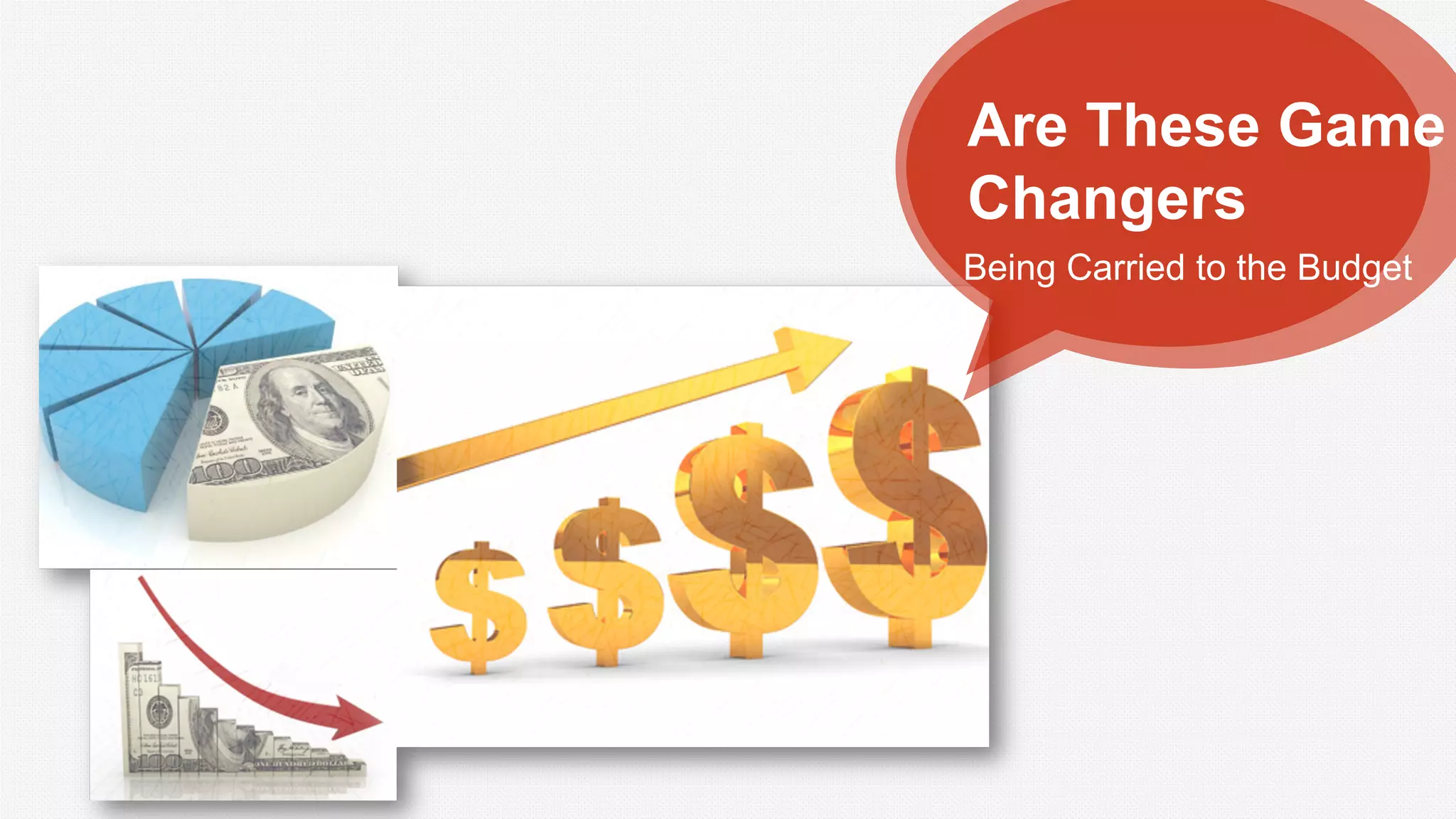 Are These Game
Changers
Being Carried to the Budget