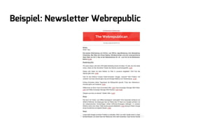 Beispiel: Newsletter Webrepublic
 