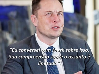 "Eu conversei com Mark sobre isso."Eu conversei com Mark sobre isso.
Sua compreensão sobre o assunto éSua compreensão sobre o assunto é
limitada".limitada".
 