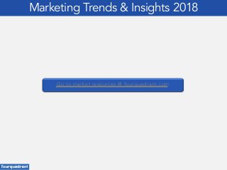 Go to market resources @ fourquadrant.com
Marketing Trends & Insights 2018
 