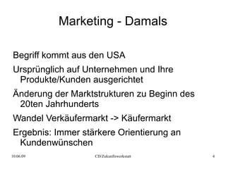 Marketing ist nicht gleichbedeutend mit Kommerzialisierung! 