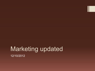 Marketing updated
12/10/2012
 