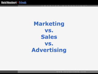 Marketing vs. Sales vs. Advertising 