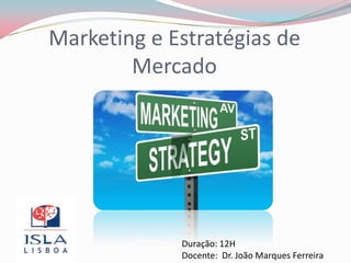 Corpo DocenteCoordenador: Dr João Marques Ferreira