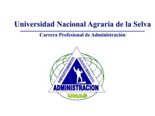 Universidad Nacional Agraria de la Selva
Carrera Profesional de Administración
 