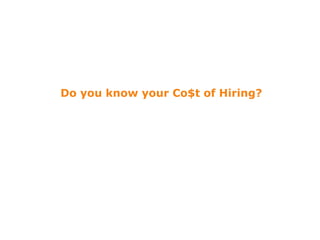 Do you know your Co$t of Hiring? 