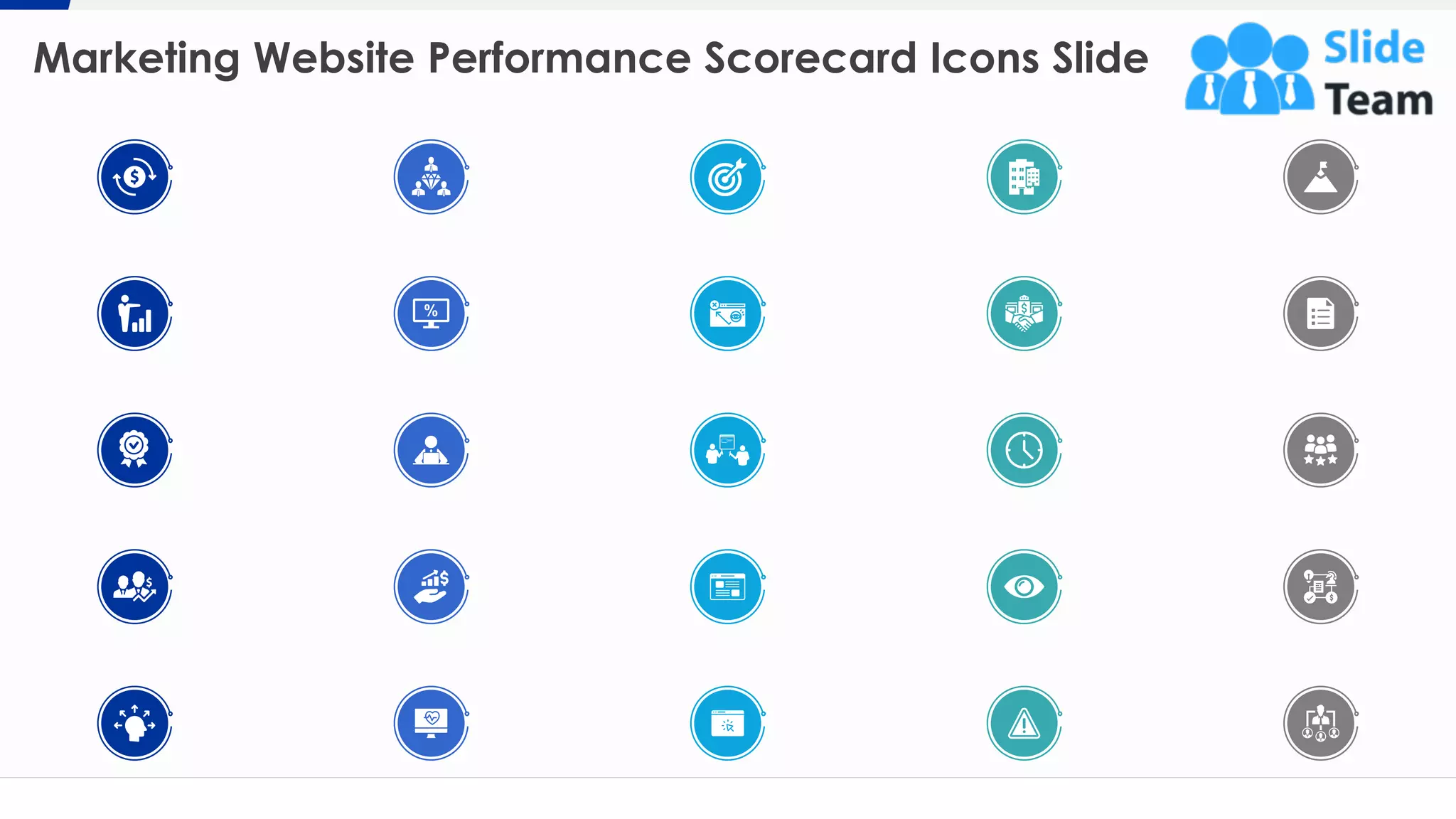 Marketing Website Performance Scorecard Icons Slide
18
 