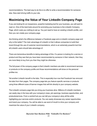 Marketing with linked in