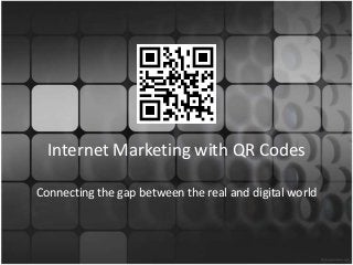 Internet Marketing with QR Codes

Connecting the gap between the real and digital world
 