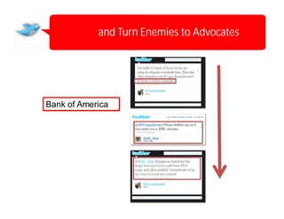 and Turn Enemies to Advocates
Bank of America




   Bank of America
 