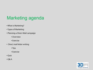 Marketing agenda
•
•
•
•
•
•
•
•
•
•
 