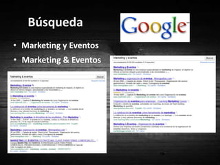 BúsquedaMarketing y EventosMarketing & EventosBúsquedaMarketing y EventosMarketing & EventosBroshureMarketing y Eventos