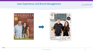 © 2017 Survox Inc. 28
User Experience and Brand Management
 