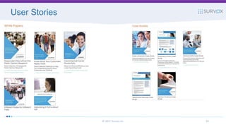 User Stories
© 2017 Survox Inc. 49
 
