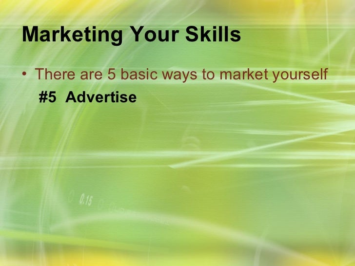 marketing yourself