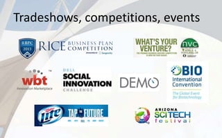 Tradeshows, competitions, events
 