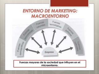 Fuerzas mayores de la sociedad que influyen en el
                 microentorno.
 