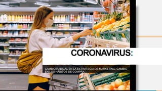 CORONAVIRUS:
CAMBIO RADICAL EN LA ESTRATEGIA DE MARKETING, CAMBIO
EN LOS HÁBITOS DE COMPRA
 