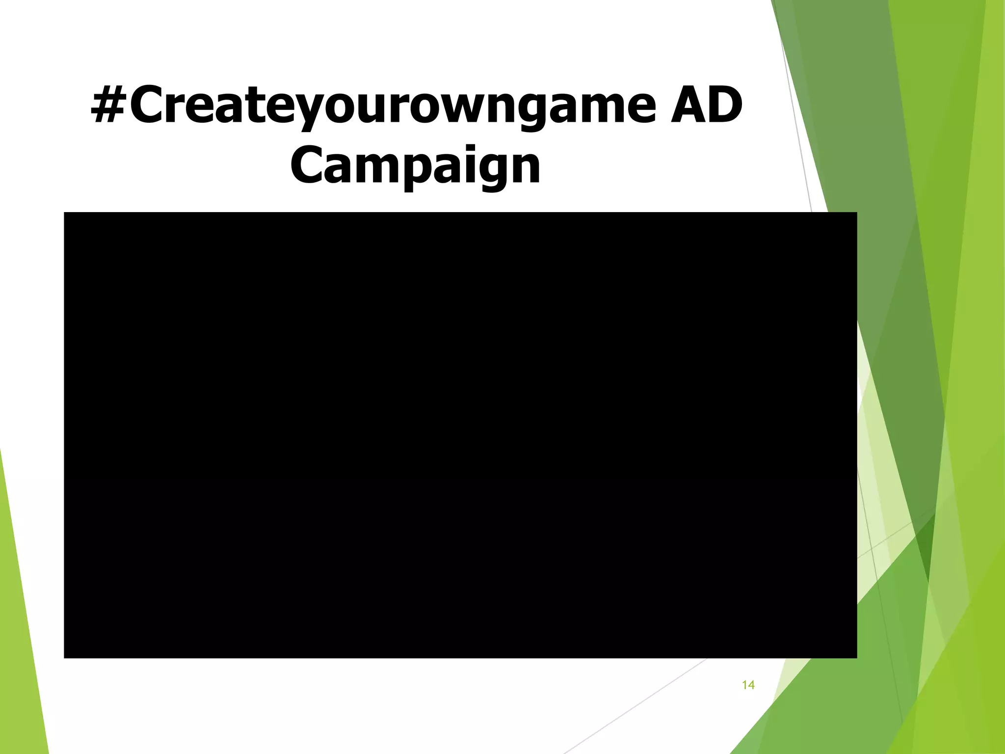 #Createyourowngame AD
Campaign
14
 