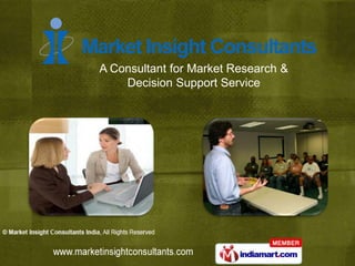 A Consultant for Market Research & Decision Support Service,[object Object]