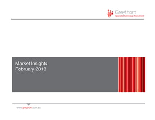 Market Insights
February 2013
 