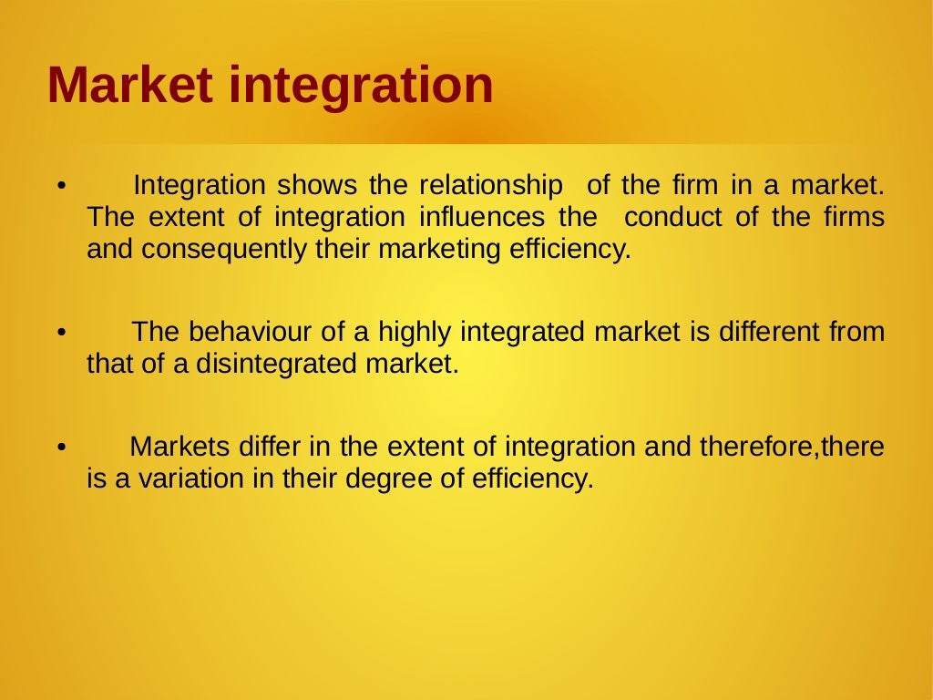 Market integration