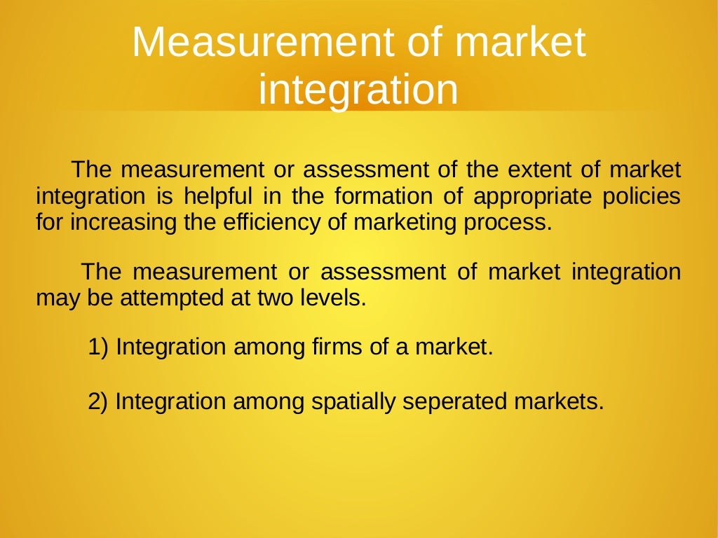 Market integration