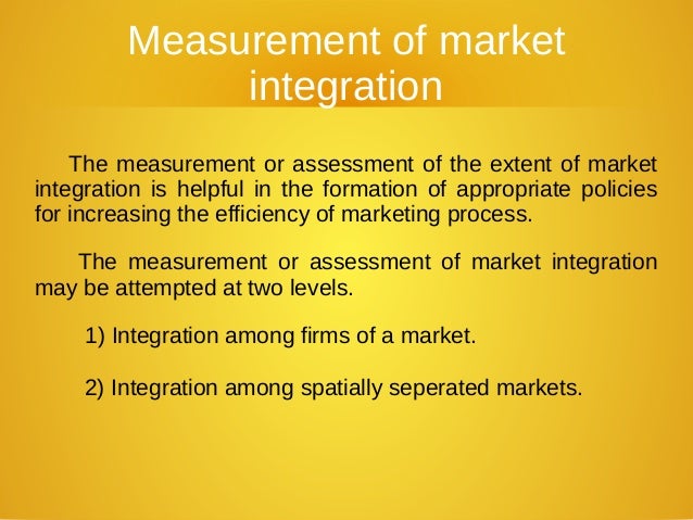 Market Integration