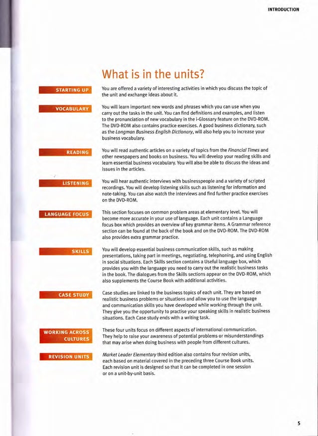 Market leader 3rd edition elementary - course book
